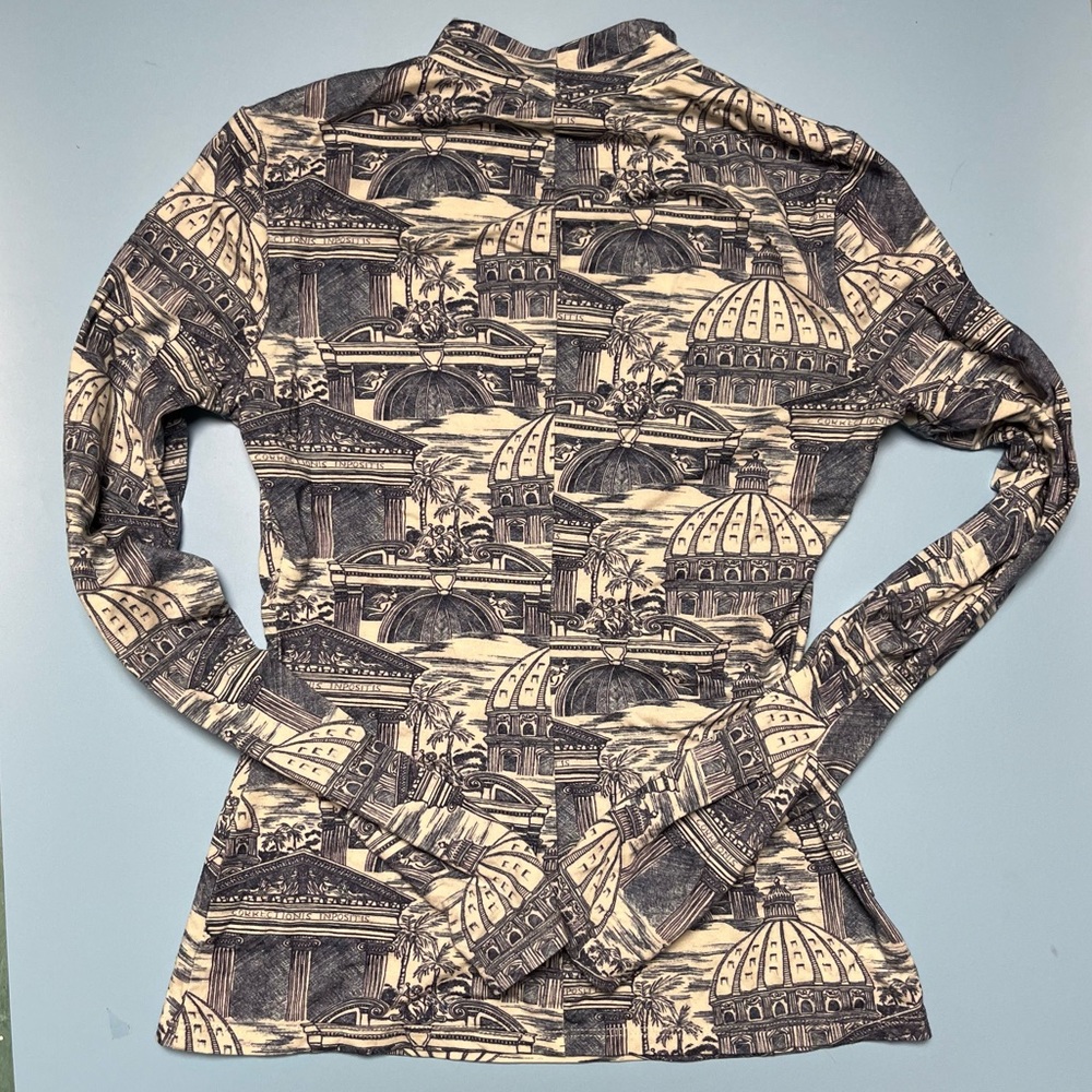 Reformation Bailey‎ Knit Top in Blue Toile Size XS - Picture 5 of 5